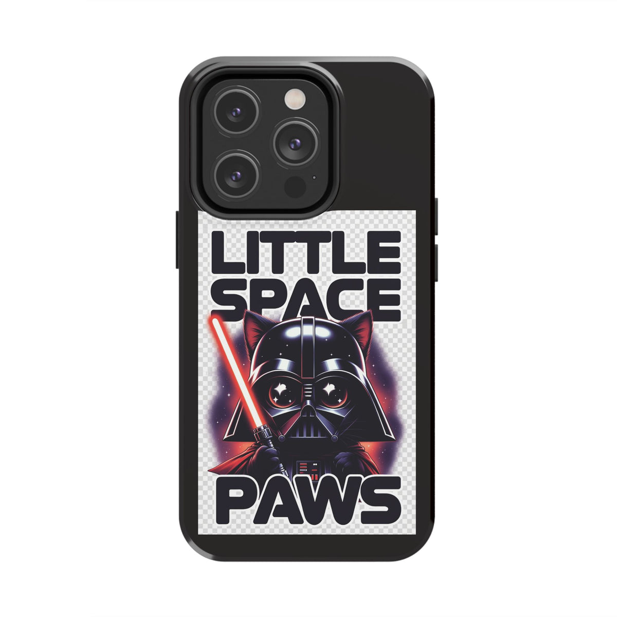 Little Space Paws Phone Case — Cute Darth Vader Cat Graphic Tough Phone Case