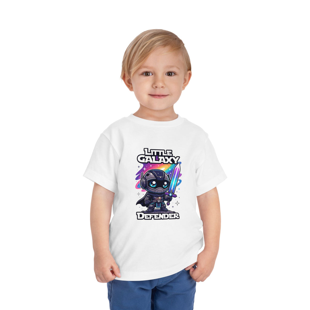 Toddler Tee - Little Galaxy Defender Cute Space Warrior Shirt