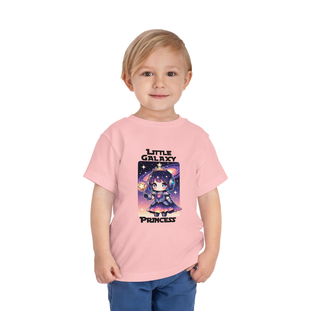 Toddler Tee — "Little Galaxy Princess" Cute Space Anime Kid Shirt