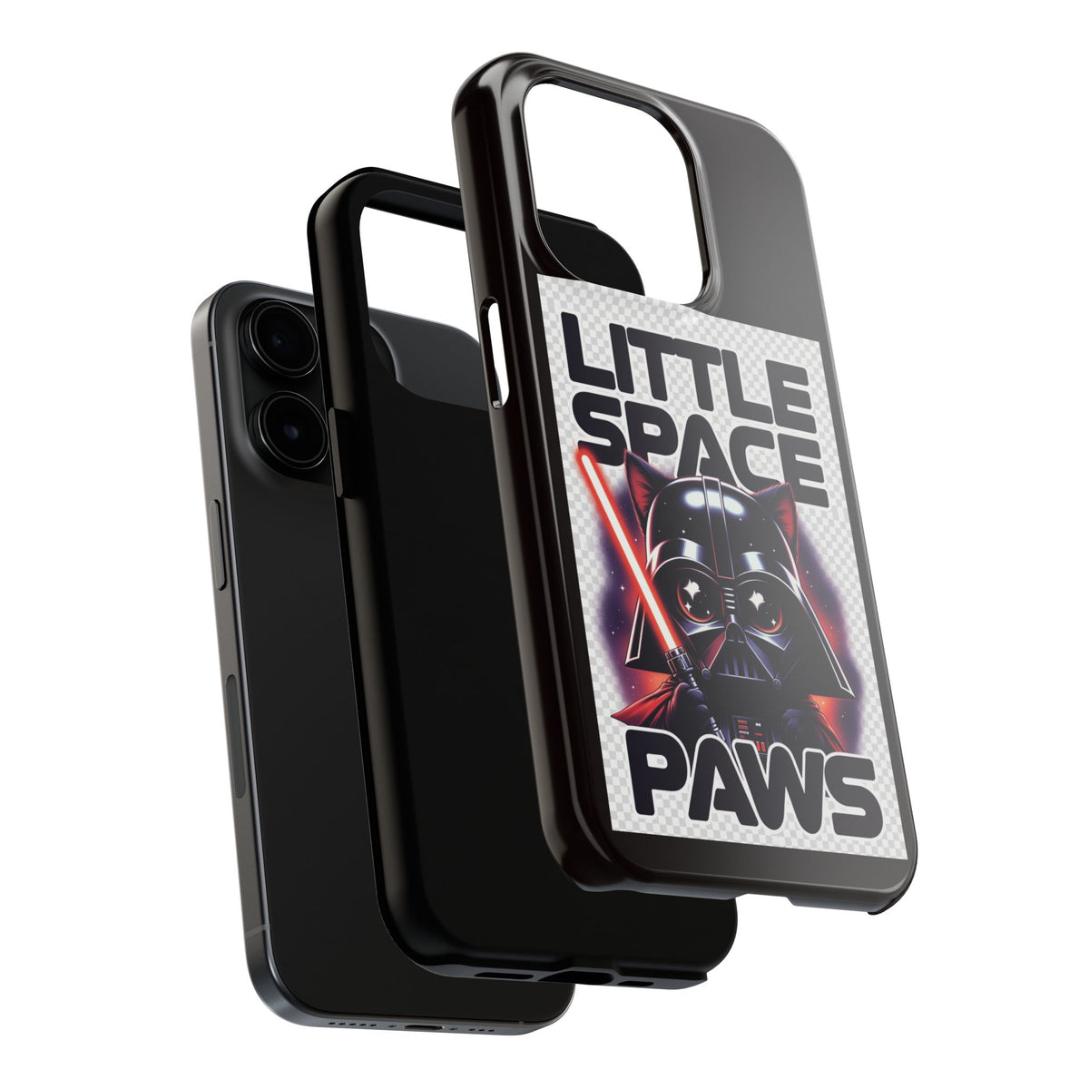 Little Space Paws Phone Case — Cute Darth Vader Cat Graphic Tough Phone Case