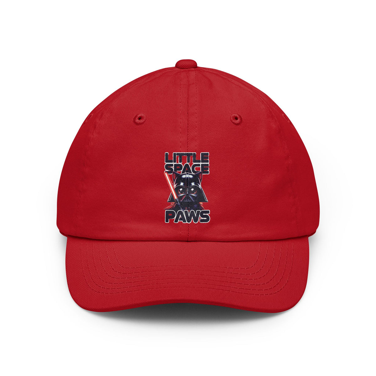 Dad Hat - "Little Space Paws" Embroidered Star Wars-Inspired Cat Vader Cap