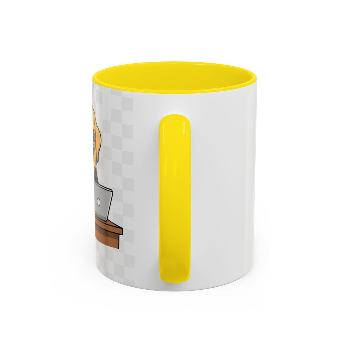 Yellow Labrador Boss Coffee Mug — Funny Dog in Suit Cartoon (11/15oz)