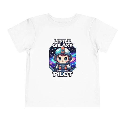 Little Galaxy Pilot Toddler Tee — Cute Space Astronaut Kids Shirt