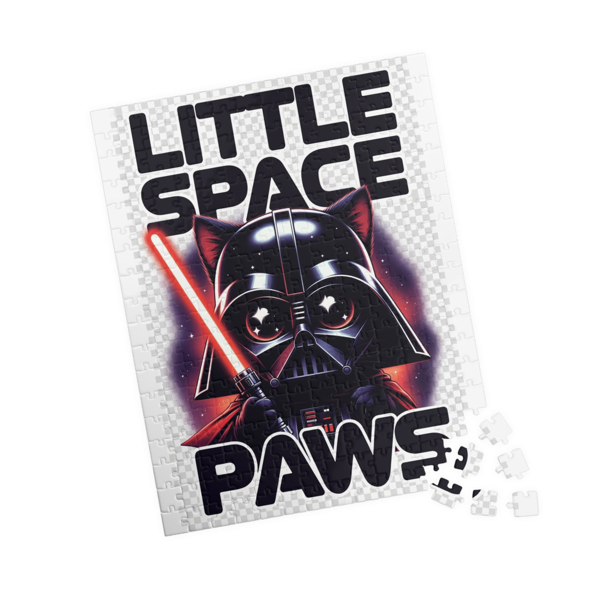 Space Cat Lightsaber Puzzle — 252-Piece Jigsaw