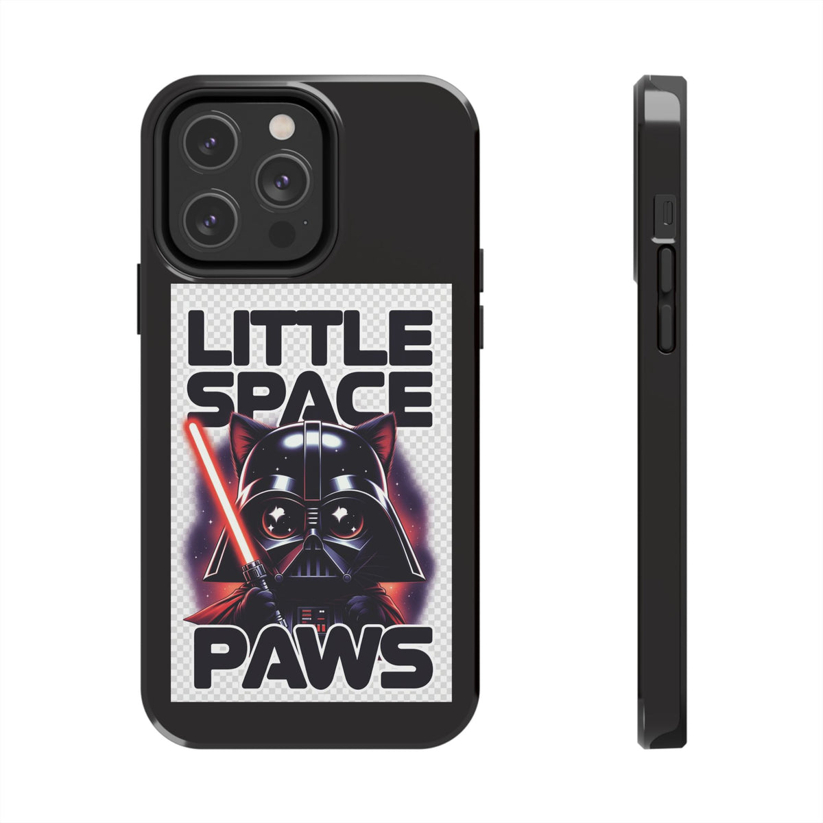 Little Space Paws Phone Case — Cute Darth Vader Cat Graphic Tough Phone Case