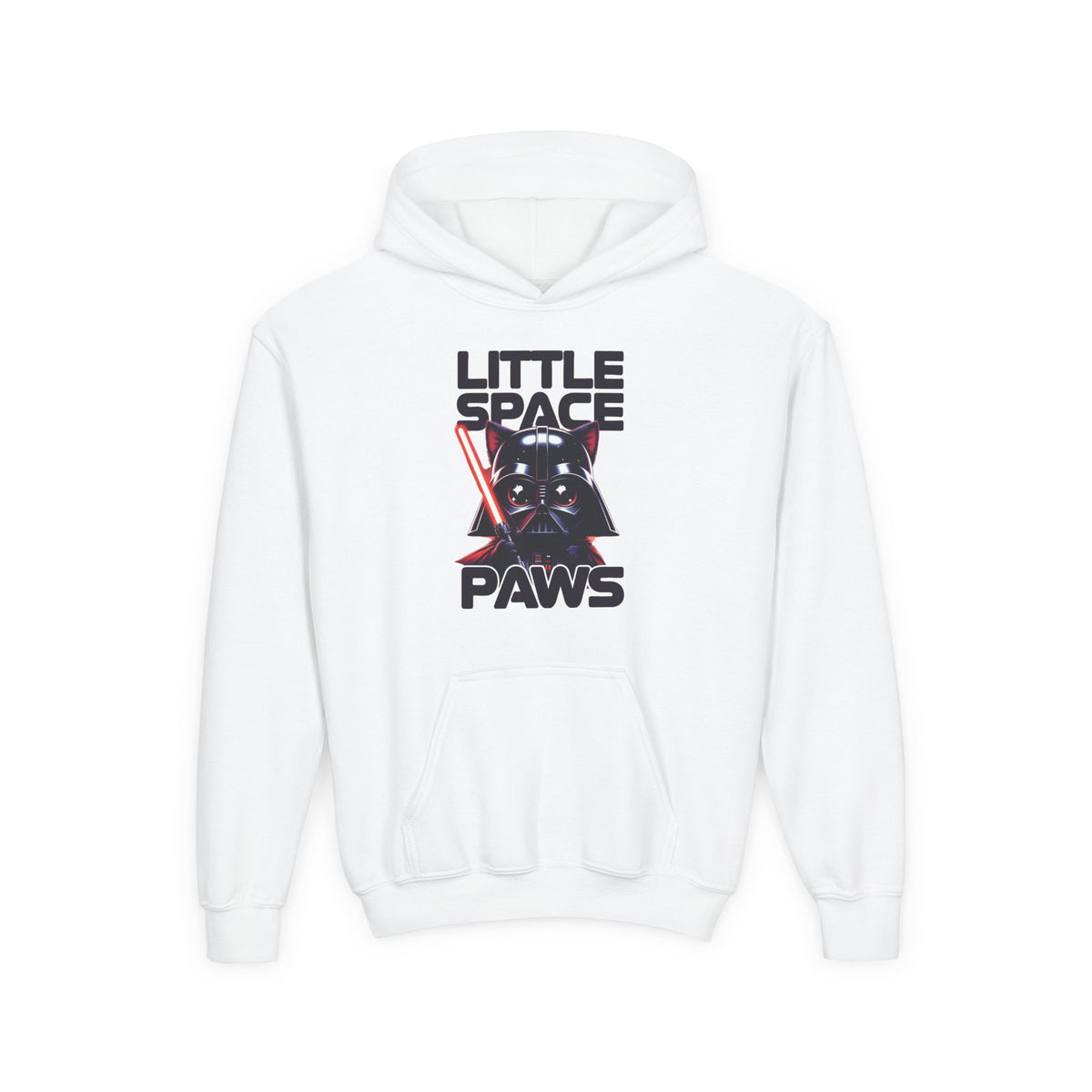 Little Jedi Paws Youth Hoodie – Kids Star Wars-Inspired Cat Graphic Hooded Sweatshirt
