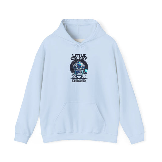 Little Galaxy Droid Hoodie — Cute Space Robot Pullover for Kids & Fans