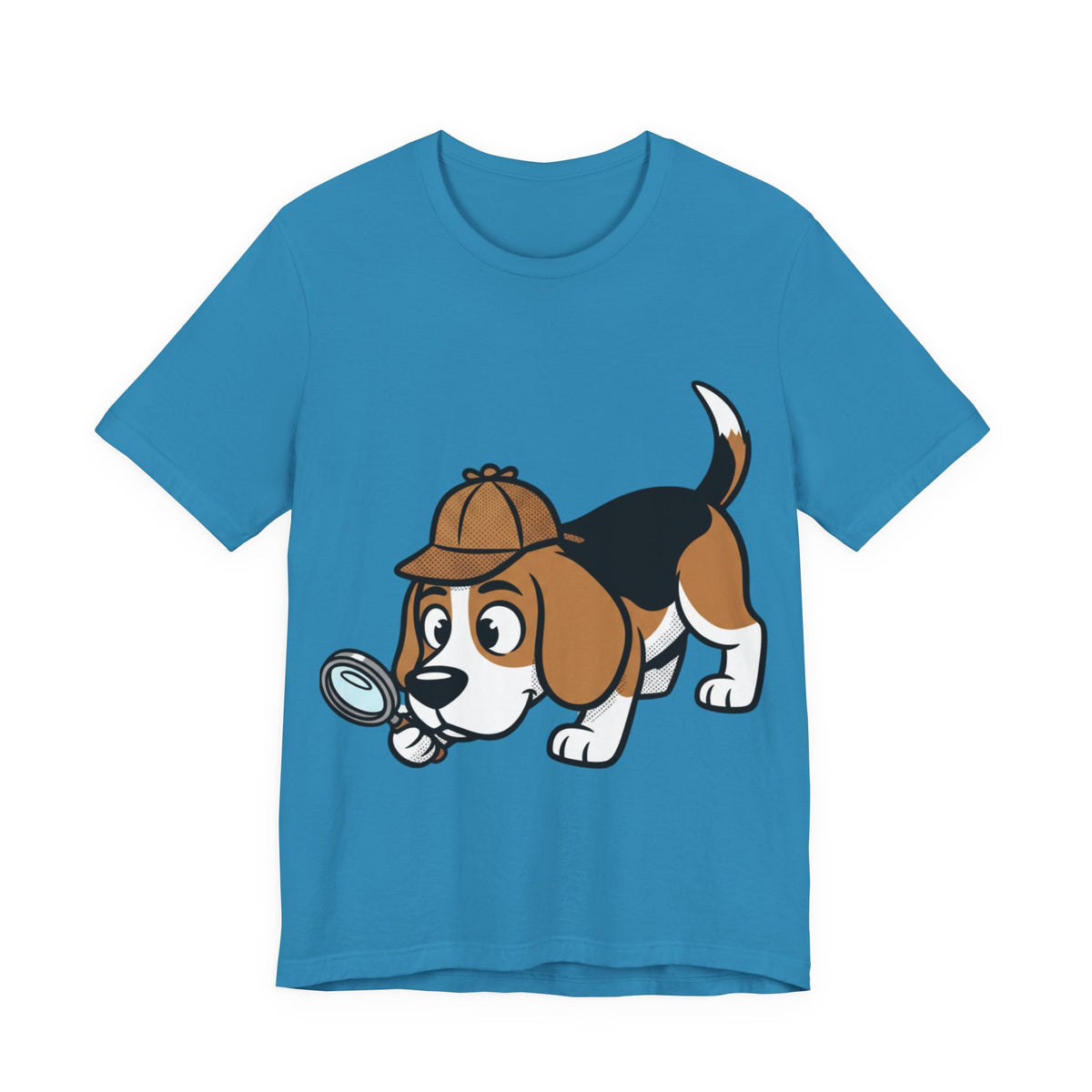 Detective Beagle T-Shirt – Cute Dog with Magnifying Glass Tee