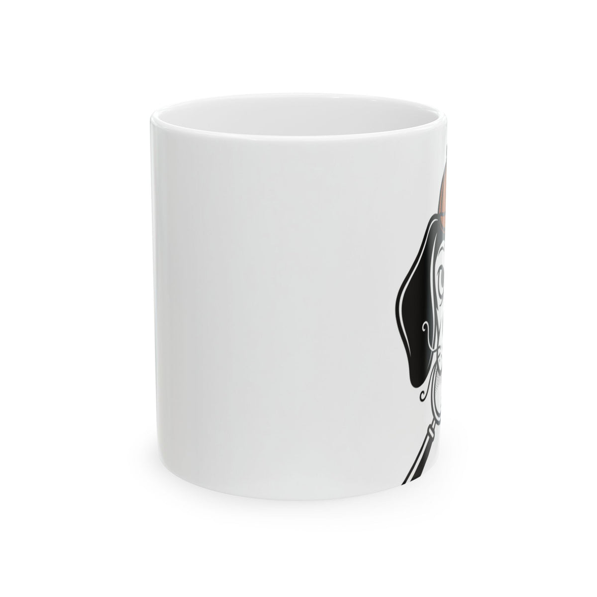 Beagle Detective Ceramic Mug — Cute Noir Pet Illustration (11oz/15oz)