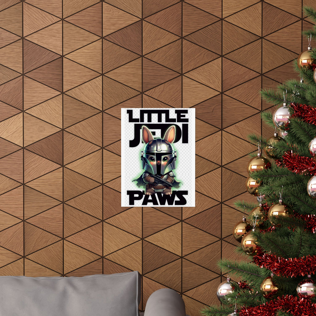 Little Jedi Paws Matte Poster