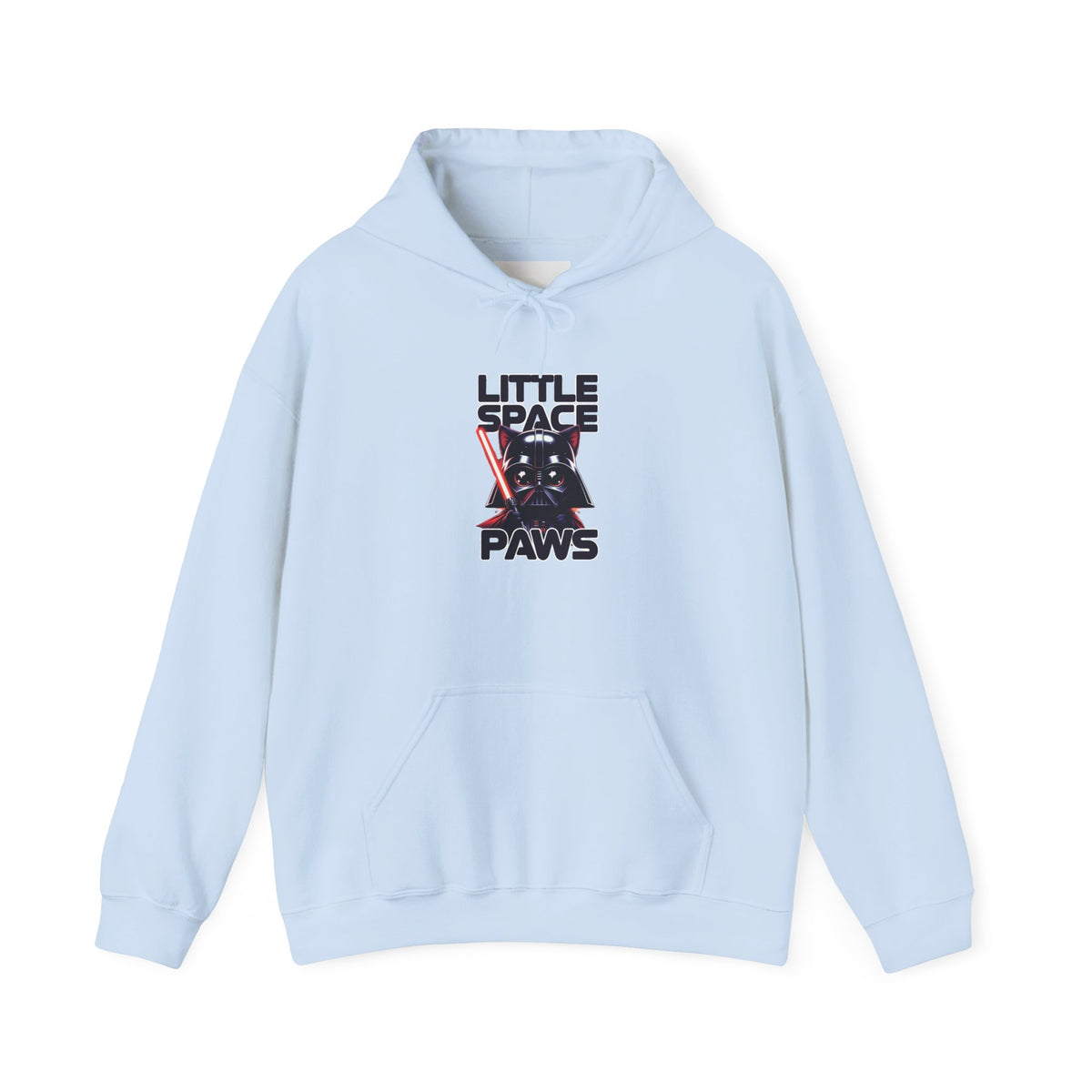 Hoodie — "Little Space Paws" Galactic Cat Vintage Sci‑Fi Pullover