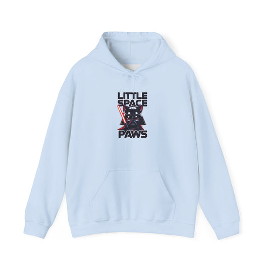 Hoodie — "Little Space Paws" Galactic Cat Vintage Sci‑Fi Pullover