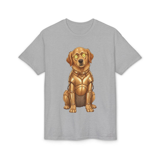 Golden Retriever C-3PO Dog T-Shirt – Cute Star Wars Droid Pup Tee