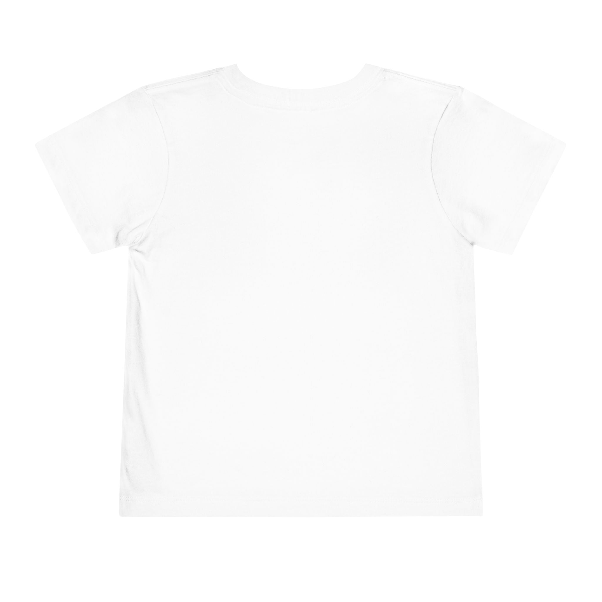 White kids t-shirt featuring a blank back, suitable for casual wear or customization.