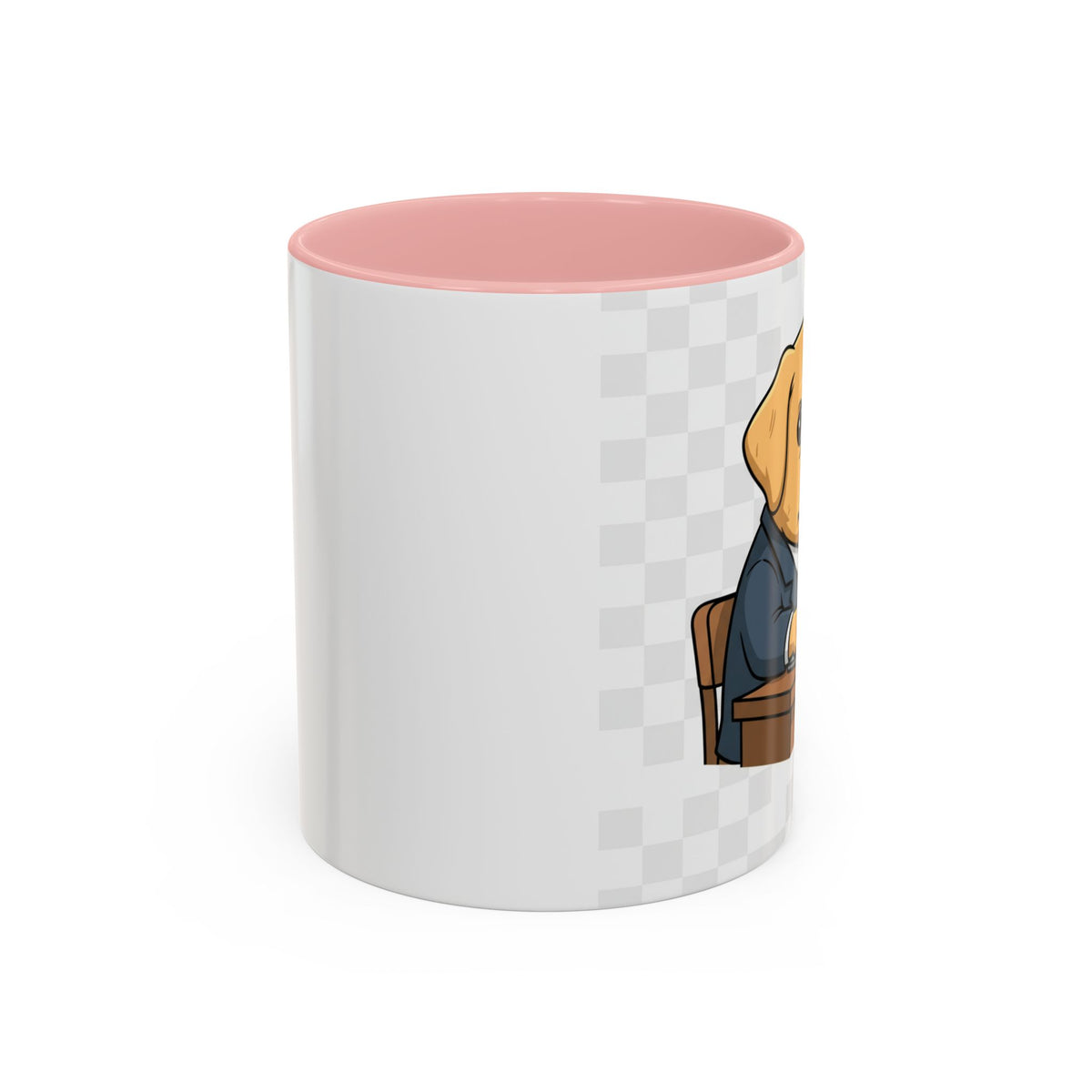 Yellow Labrador Boss Coffee Mug — Funny Dog in Suit Cartoon (11/15oz)