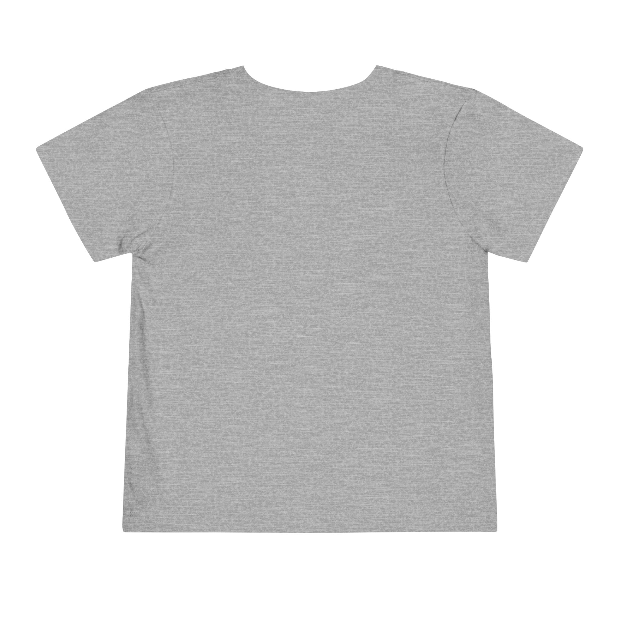 Gray kids t-shirt with short sleeves, featuring a plain back design, suitable for boys and girls.