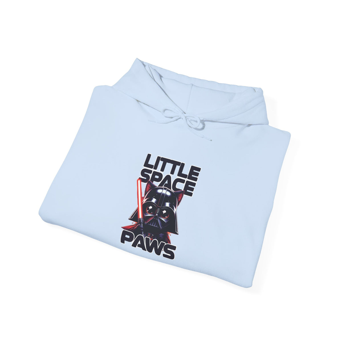 Hoodie — "Little Space Paws" Galactic Cat Vintage Sci‑Fi Pullover