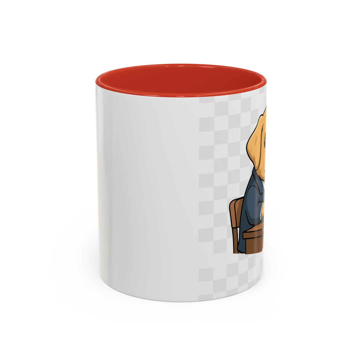 Yellow Labrador Boss Coffee Mug — Funny Dog in Suit Cartoon (11/15oz)