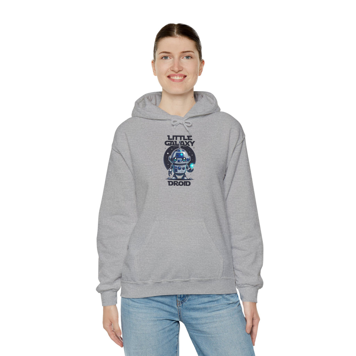 Little Galaxy Droid Hoodie — Cute Space Robot Pullover for Kids & Fans