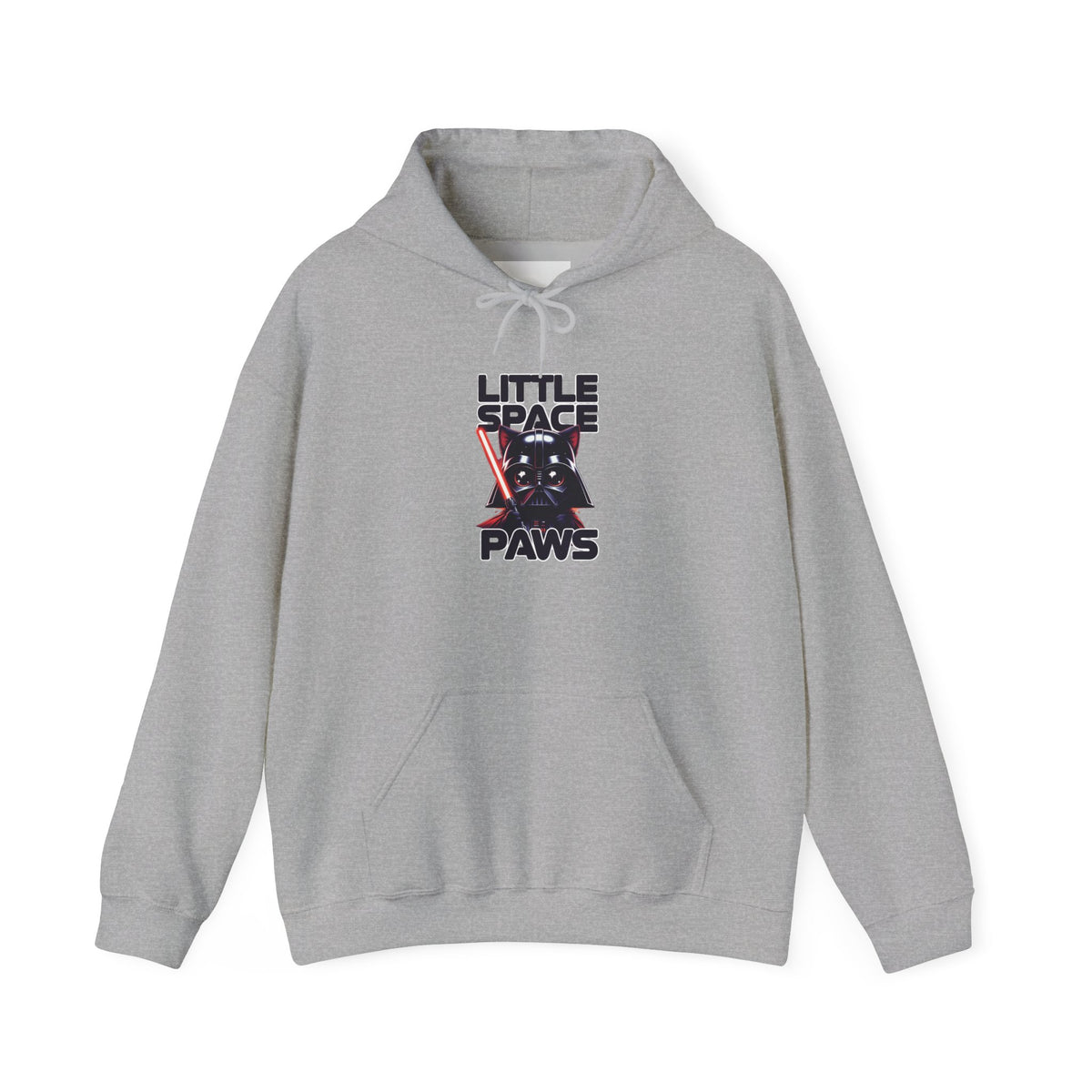Hoodie — "Little Space Paws" Galactic Cat Vintage Sci‑Fi Pullover