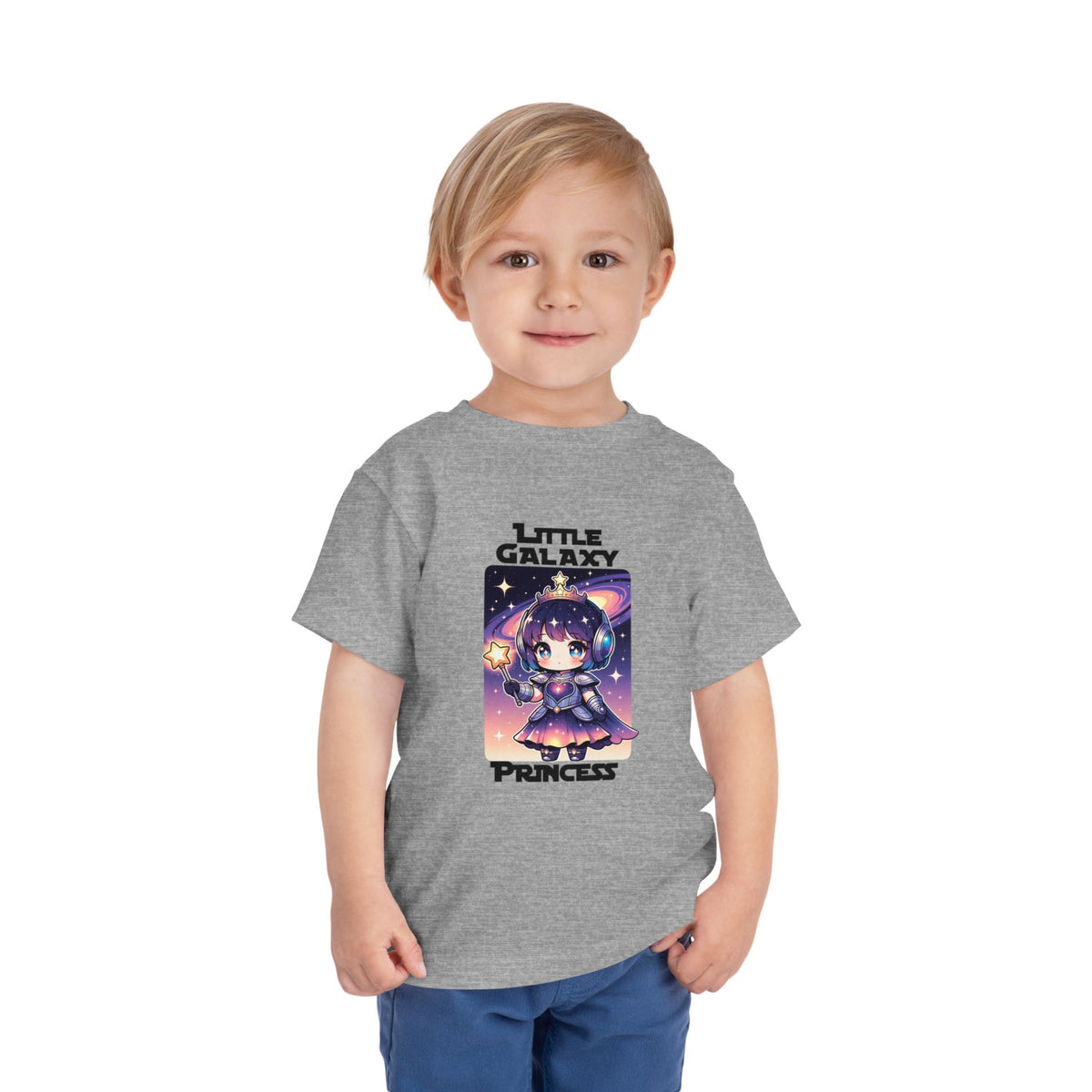 Toddler Tee — "Little Galaxy Princess" Cute Space Anime Kid Shirt