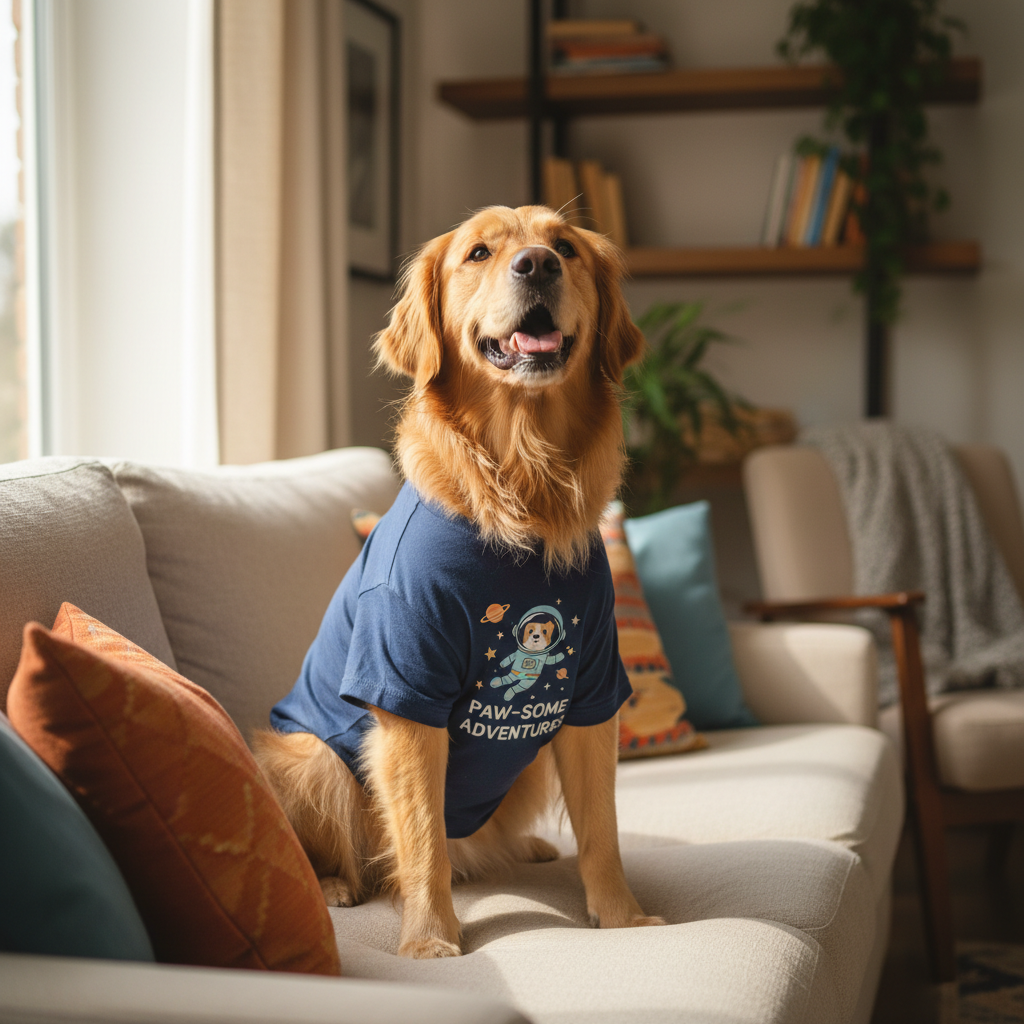 Dog in space tee