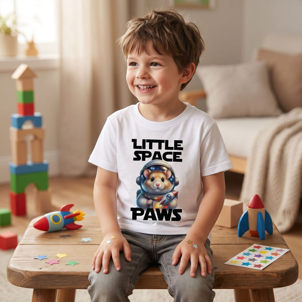 Cute Space Hamster Toddler T-Shirt – Funny Sci‑Fi Pet Parody Gift