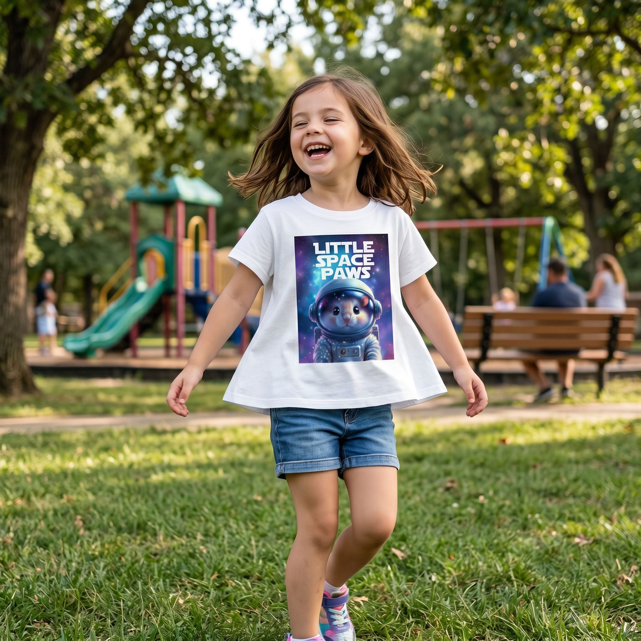 Cute Space Hamster Toddler T-Shirt – Funny Sci‑Fi Pet Parody Gift