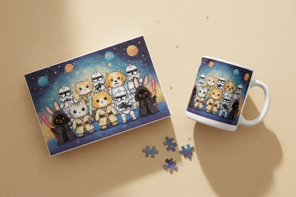 Galactic Pet Heroes Puzzle & Mug Set